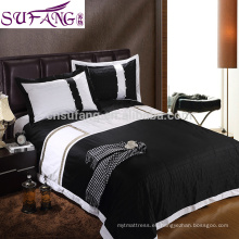 Juego de dormitorio de estilo europeo / 4 piezas de tela funcional Ropa de cama